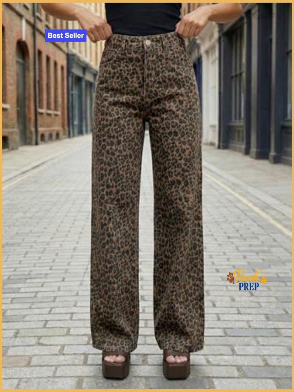 High Waisted Wide Leg Jean with Pockets - Picture 2 of 7
